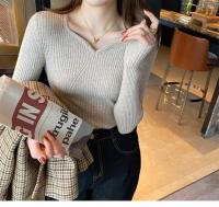 Suéter de Manga Larga de Punto Cálido para Mujeres Jersey Casual con Cuello en V - details 17