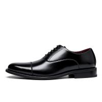 Zapatos Oxford De Cuero Para Hombre, Zapatos Formales De Cuero Genuino Con Tres Juntas Y Altura Interior Aumentada 6cm - details 1