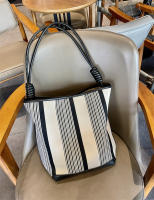 Bolso de Mujer de Lona a Rayas Bolso de Hombro Grande Capacidad Bolso Informal para las Axilas - details 8