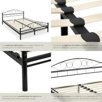 Cama de Boda Romántica y Estable Estructura de Cama de Madera Base de Cama Resistente - details 6