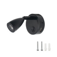 Luz LED de lectura para Interior de RV, foco con puerto USB de 5V y 2A, 12V y 24V, 2W, para barco, yate, caravana, remolque, dormitorio, 3 colores - details 5