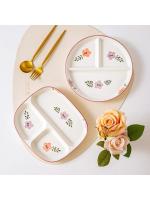 Ceramic Portion Control Diet Plate Divided Dessert Snack Serving Dish Platter for Balanced Meal Food Separator Appetizer Tray - details 3
