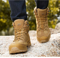 Botas de entrenamiento de combate tácticas para hombre, zapatos de senderismo de respuesta rápida antidesgaste para acampar al aire libre, zapatillas de pesca y caza - details 19