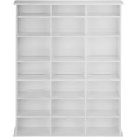 Estantería de Pared de Madera Laminada 21 Compartimentos, Ajustable en Altura y Extraíble, Elegante Mueble de Almacenamiento Resistente a la Superficie Blanco Mate - details 4