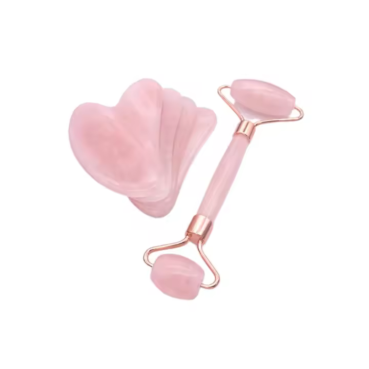 Rodillo de masaje de resina ABS para cuello y cara, tablero de masaje, herramienta de elevación de superficie, Juego de 2 piezas - 1