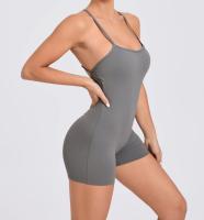 Traje deportivo de secado rápido de color sólido, cómodo para correr, pedalar, mango sin mangas de yoga - details 5