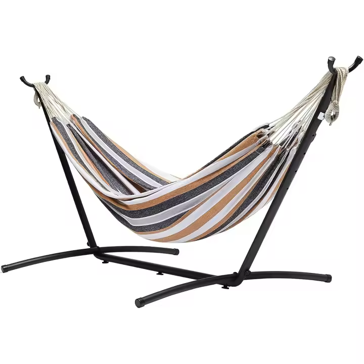 medianas Hamaca de tela con soporte, 300 x 117 x 100 cm - 1