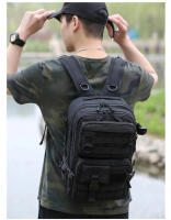 Mochila de Pesca con Soporte para Caña Impermeable de Gran Capacidad Bolsa Táctica Negra para Almacenamiento de Señuelos de Pesca - details 8