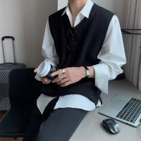 Suéter Preppy Estilo Coreano para Hombres 5XL Viste con Estilo Callejero para Jóvenes - details 9