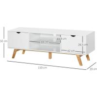 Mueble Moderno para Televisión de 65 Pulgadas Mesa de TV con 2 Puertas Estante Abierto de Madera - details 6