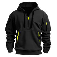 Sudadera con capucha para hombre, chaqueta deportiva informal con bolsillos, - details 2