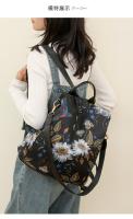 Mochila antirrobo vintage para mujer, bolso de hombro de viaje, mochila negra informal, flores, regalo para madre - details 14