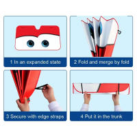 Parasol de protección Solar para parabrisas de coche, cubierta de ventana, 4 colores - details 4
