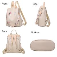 Mochila De Oxford Impermeable Para Mujer Estilo De Moda Antirrobo Con Bordado Gran Capacidad Para Viajes Bolso De Hombro Y Mano - details 3