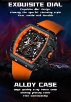 Reloj deportivo de lujo para hombre, reloj de pulsera analógico automático luminoso resistente al agua con cristal curvo de barril para exteriores y negocios - details 4