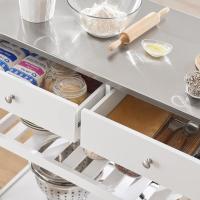 FKW47-W Carrito de Servir Carrito Auxiliar Cocina estantería de Cocina Carrito de Cocina móvil 100 x 92 x 45 cm Blanco ES - details 32