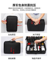 Bolsa de maquillaje portátil de gran capacidad para maquilladores profesionales, tatuajes, decoración de uñas, estuche de almacenamiento multifuncional - details 5