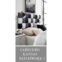 Cabecera de cama tapizada en polipiel para dormitorio, medidas para niños, juveniles y matrimonio, tapizada, acolchada (150x70, blanco) - details 5