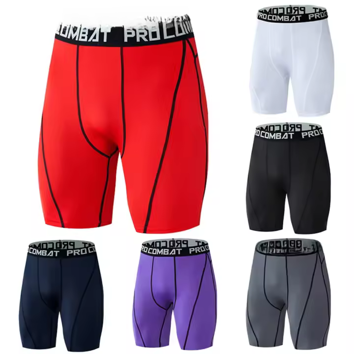 Pantalones cortos De Fitness Para Hombre Pantalones Compresión Elásticos De Gimnasio Y culturismo medias Musculares Skinny Leggings - 1
