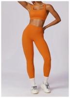 Conjunto de Yoga para Mujer en Rosa Traje Deportivo de Gimnasio con Leggings de Cintura Alta y Sujetador Deportivo de Espalda Cruzada Ropa de Yoga para Mujer Material Exterior de Nylon Adecuado para Primavera/Verano - details 11