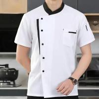 Estilo clásico hombres mujeres restaurante cocina cantina Chef uniforme mangas Chef chaqueta camarero trabajo ropa - details 0