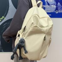 Mochila para ordenador a la moda, bolso escolar para estudiantes de Color sólido con cremallera, bolso de hombro de viaje informal de gran capacidad para estudiantes universitarios - details 21