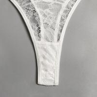 Lencería erótica, ropa interior sexy de encaje hueco, conjuntos exóticos transparentes, conjunto sensual de sujetador con aros y bragas con ligas - details 22