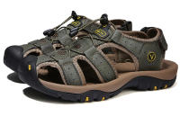 Sandalias de cuero para hombre, zapatos informales antideslizantes para playa y exterior, talla grande 38-48 - details 31