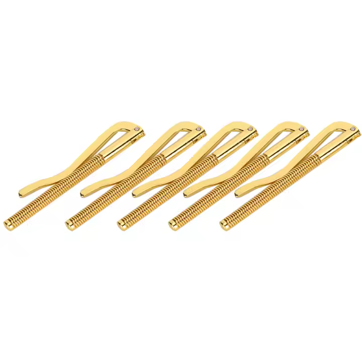 5 uds Clip para dinero en efectivo resorte antioxidante acero galvanizado 75mm para billetera de cuero (dorado) - 1