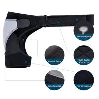 Hombrera deportiva para hombres y mujeres, manguito rotador roto, tendinitis, dislocación, envoltura de manga de compresión de hombro de neopreno - details 11