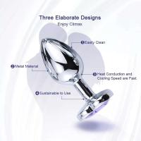 Leten S/M/L Anal Metal juguetes sexuales para adultos para mujeres hombres cristal erótico bala Butt Plug estimulador masajeador de próstata productos íntimos - details 3