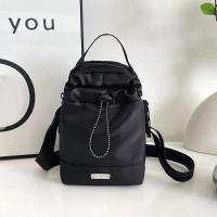 Bolso de hombro con cordón de nailon, bolso cruzado ligero de estilo coreano para mujer, bolso de cubo de gran capacidad con correa ajustable - details 10