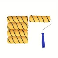 Juego de 6 fundas para rodillos de pintura, fundas para rodillos de tamaño mediano de 7 pulgadas, 5 fundas para rodillos de pintura, 1 marco para rodillos de pintura, siesta para rodillos de 1/2 pulgada, suministros profesionales de pintura para el hogar, - details 5