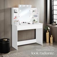 tocador de Maquillaje, Estilo Vintage, Espejo Giratorio, Taburete Acolchado, 4 cajones, Elegante, Muebles Dormitorio, tocador con Espejo, Espejo Maquillaje, tocadores de Maquillaje - details 56
