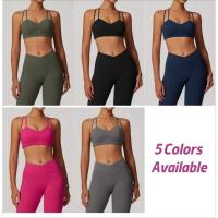 Sujetador deportivo con cordones para mujer de alto soporte, sujetador deportivo para Yoga y Fitness - details 1
