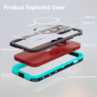 Funda impermeable IP68 para iPhone 16, 15, 14, 13 Pro Max, carga inalámbrica, soporte MagSafe, a prueba de polvo, a prueba de golpes, protección completa 360 - details 10