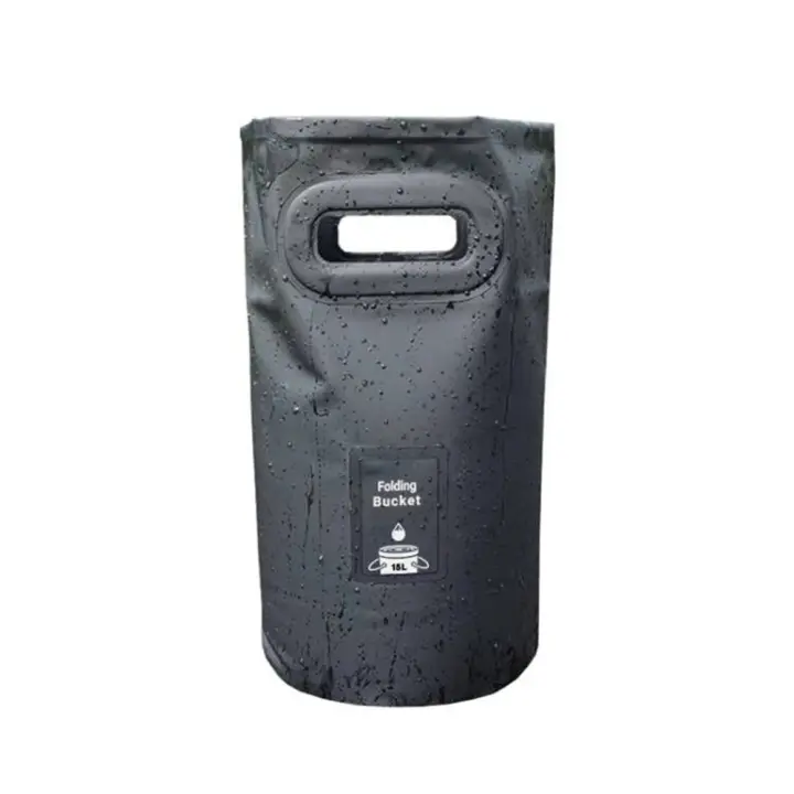 Cubo Plegable Impermeable de PVC 15/20L Ideal para Acampar, Picnicar, Pescar - 1