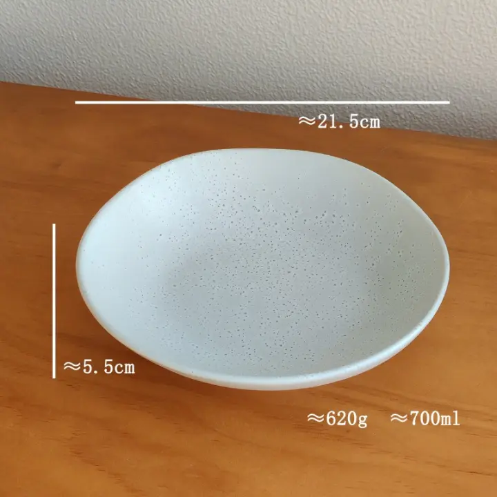 Tinta de salpicaduras irregulares plato de sopa de forma especial tazón grande ensaladera ins vajilla plato de frutas comida occidental cerámica estilo nórdico plato hondo - 1