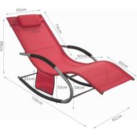 jardín Mecedora con reposapiés Tumbona ergonómica Negro OGS28-SCHx2 ES - details 135
