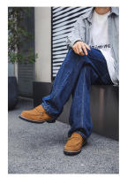 Nuevo estilo británico versátil zapatos Munk zapatos de vestir casual fondo plano tendencia hebilla zapatos de los hombres. - details 1