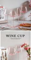 Juego de vasos franceses, rosas y rojos, copa de cristal con boca incéndica, fondo cóncavo, copa de vino y champán, azul - details 0