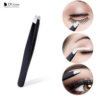 DUcare-Pinzas profesionales para cejas, extensión de pestañas de acero inoxidable, clásicas, inclinadas, 3 pinzas de depilación - details 3