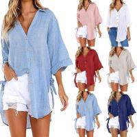 Camisas irregulares y con cordones Blusas elegantes OL para mujer - details 1