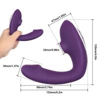 Chupando para mujeres punto G consolador doble succionador de clítoris estimulador de clítoris vibrador inalámbrico femenino juguete sexual para adultos - details 10