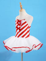 Vestido de baile de tutú de ballet a rayas de caña de caramelo para niños y niñas, disfraz de baile de patinaje artístico de Navidad para carnaval, fiesta temática de cosplay - details 6