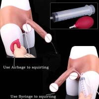 Empaque privado Sexy SXXY Realista Pantalones con consolador grande eyaculador de silicona para mujer lesbiana Strapon Consolador sólido Estimulador de punto G Juguetes sexuales para - details 3