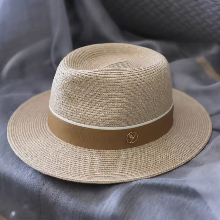 Sombrero de paja de Panamá Natural para hombre y mujer, sombrero de paja con forma suave, ala ancha, regalo de cumpleaños - 1