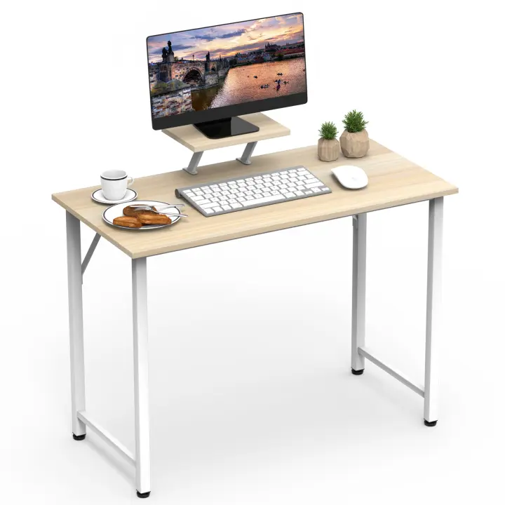 Rcynview  Escritorio Clásico 100x50x75cm Soporte para Monitor de PC Cajón de Utilidad Marco de Metal - 1