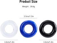 Anillos de silicona para pene de 3 colores Anillos de pene reutilizables para hombres, anillo de pene para mejorar la erección masculina y sexo más duradero, más fuerte, juguetes sexuales para adultos, juegos para hombres, mujeres, parejas, placer - details 4