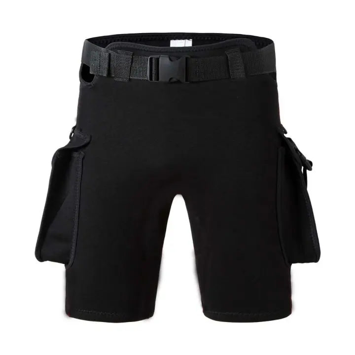 Nuevos pantalones de protección solar para hombres y mujeres con bolsillos de peso pantalones cortos de buceo de neopreno elásticos ajustables - 1